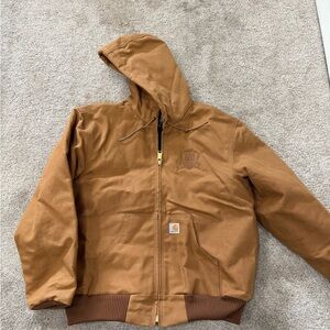 Carhartt quilted fleece lined Brown Hooded Jacket